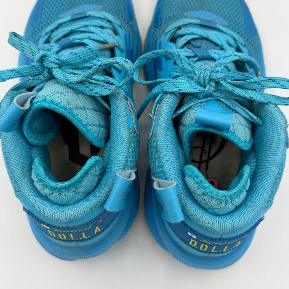 Adidas Dame 8 “Young Dolla” Blue Cyan Silver Basketball Shoes Men’s 5.5 - Picture 8 of 10